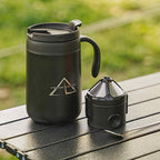 Trend Tents Portable pour over coffee mug - best coffee mug for backpacking - outdoor coffee maker no paper filter