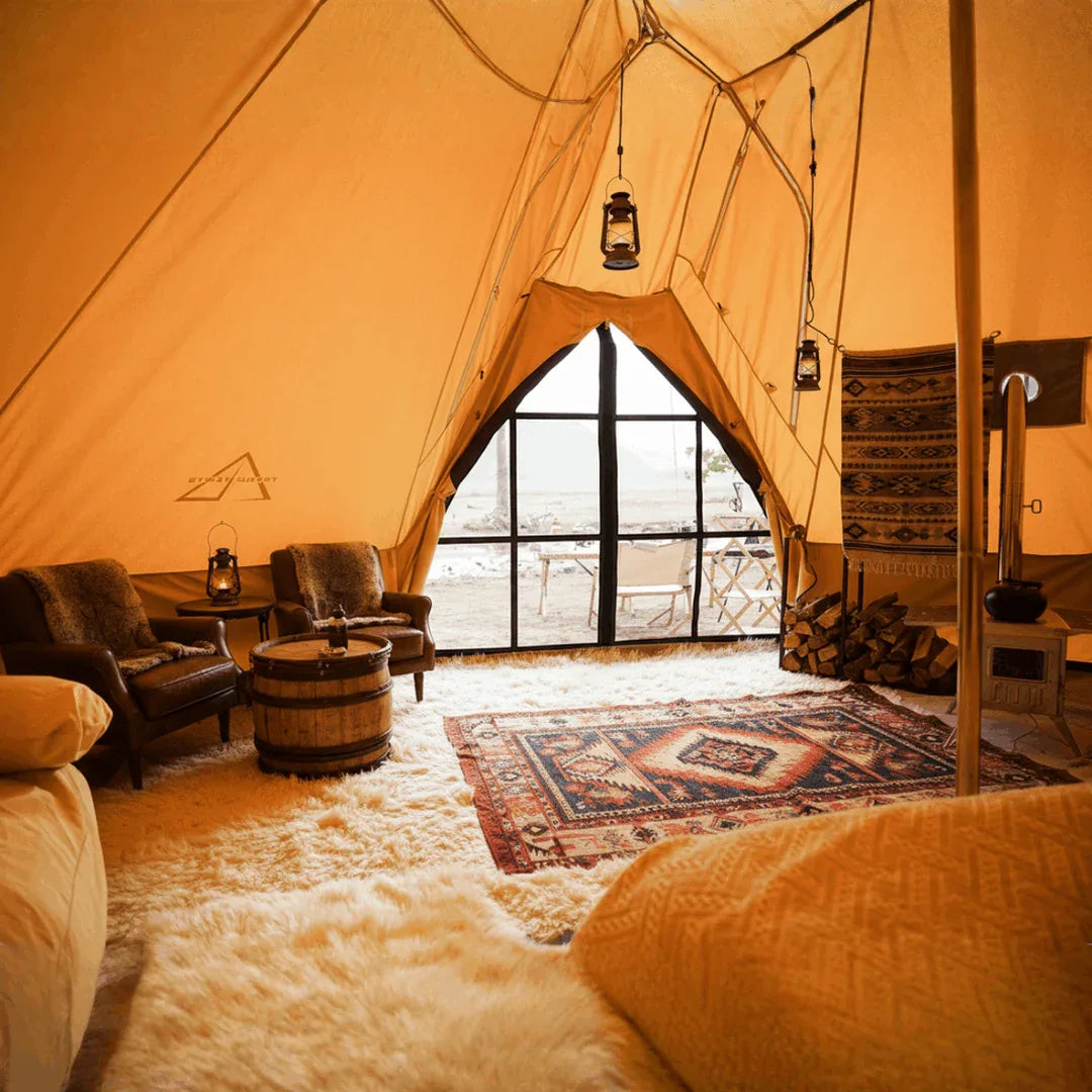 outdoor glamping tent Aguja Canvas Glamping Tent – Luxury Outdoor Living Experience – Trend Tents