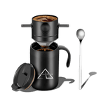 Trend Tents Portable pour over coffee mug - best coffee mug for backpacking - outdoor coffee maker no paper filter