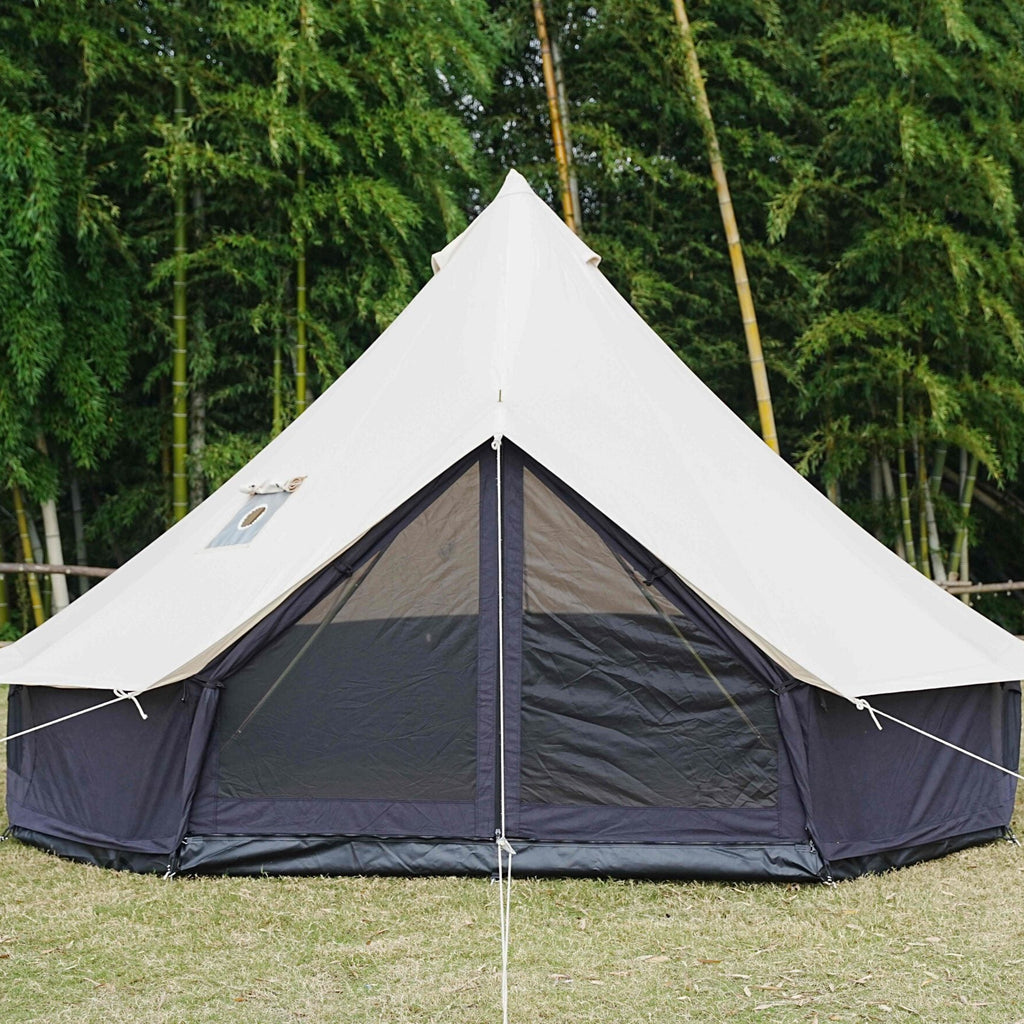 Monochrome Mirage Canvas Bell Tent - Trend Tents