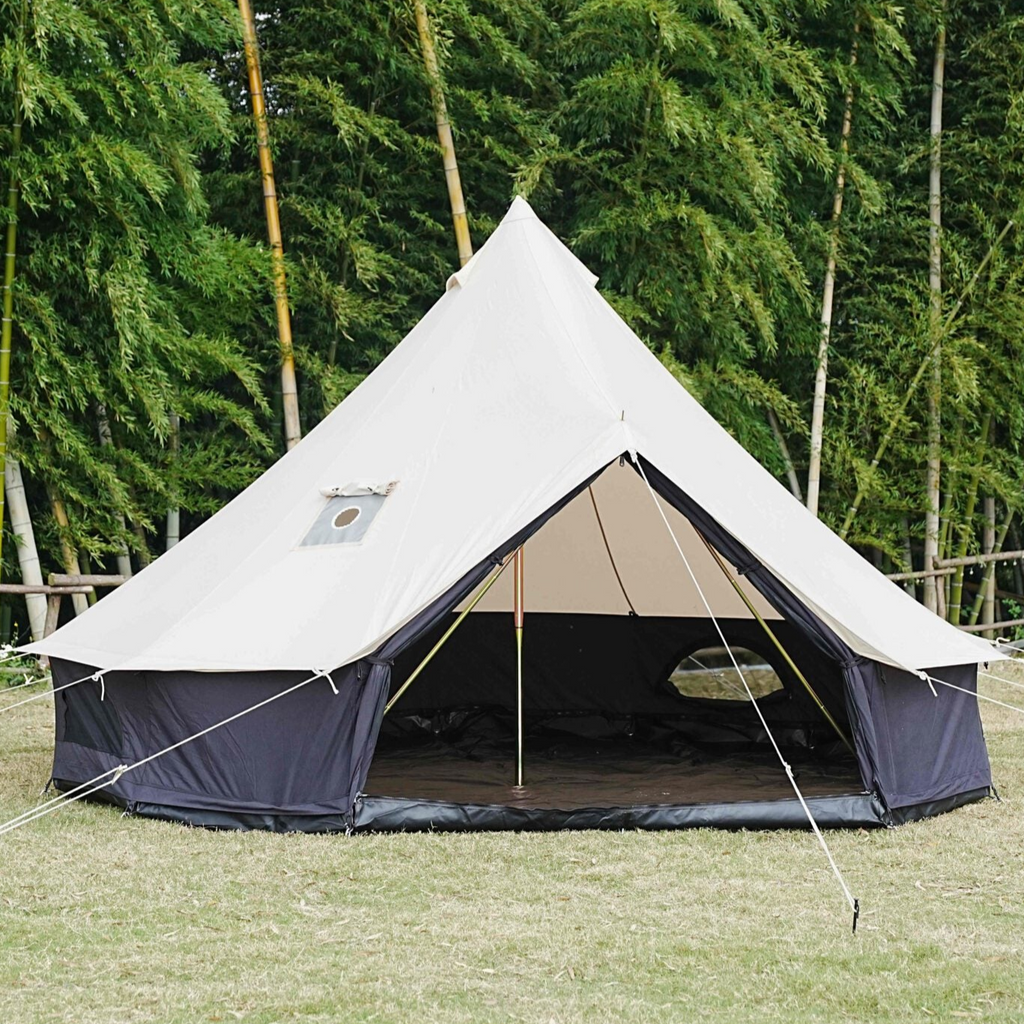 Monochrome Mirage Canvas Bell Tent - Trend Tents