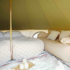 Trend Tents Olive and Cream Standard Canvas Bell Glamping Tent Interior