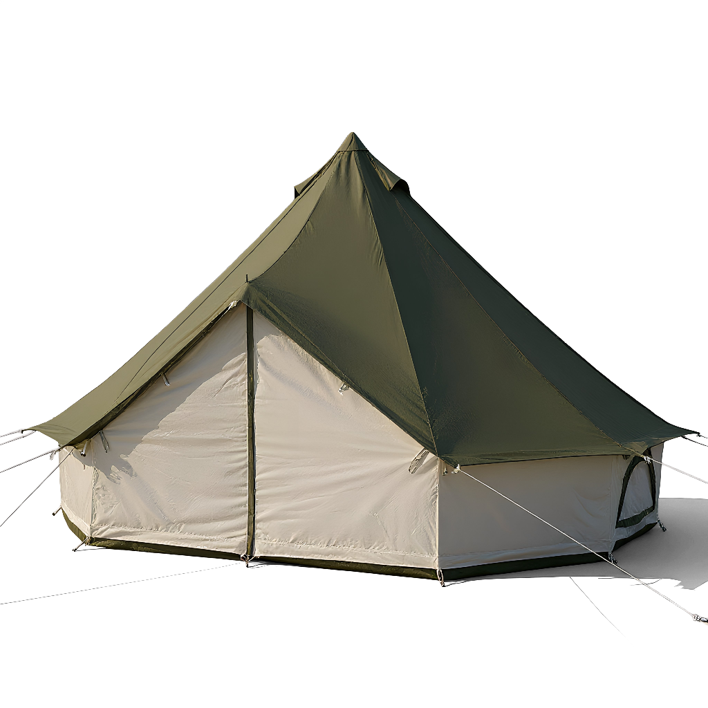 Trend Tents Olive and Cream Standard Canvas Bell Glamping Tent