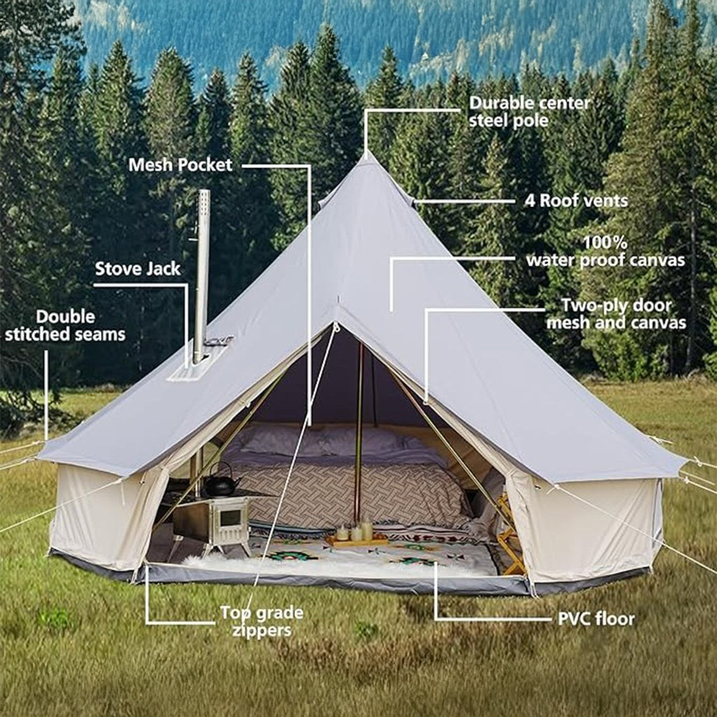 Silverstone Haven Canvas Bell Tent - Trend Tents