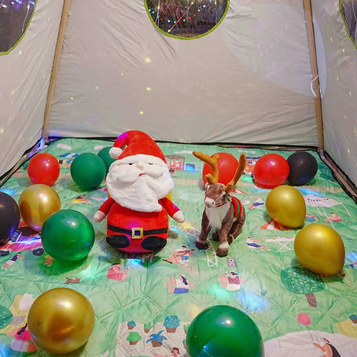 Christmas Festive Teepee Play Tent – Reindeer Print - Trend Tents