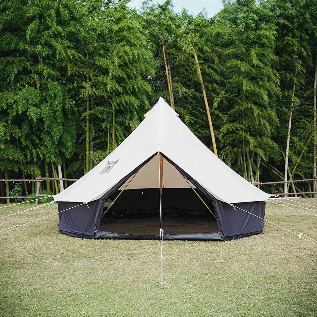 Trend Tents Premium Canvas Monochrome Glamping Bell Tent Entry POV