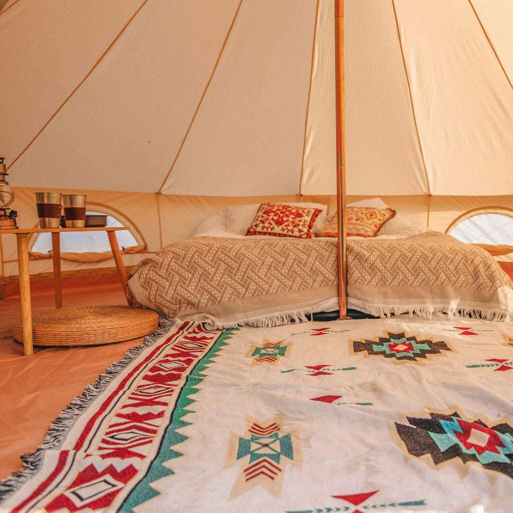Bell tent hospitality scene