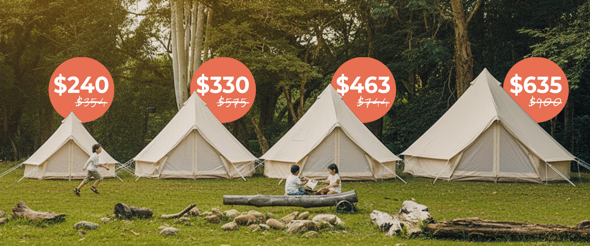 New Lower Prices Across All Bell Tents