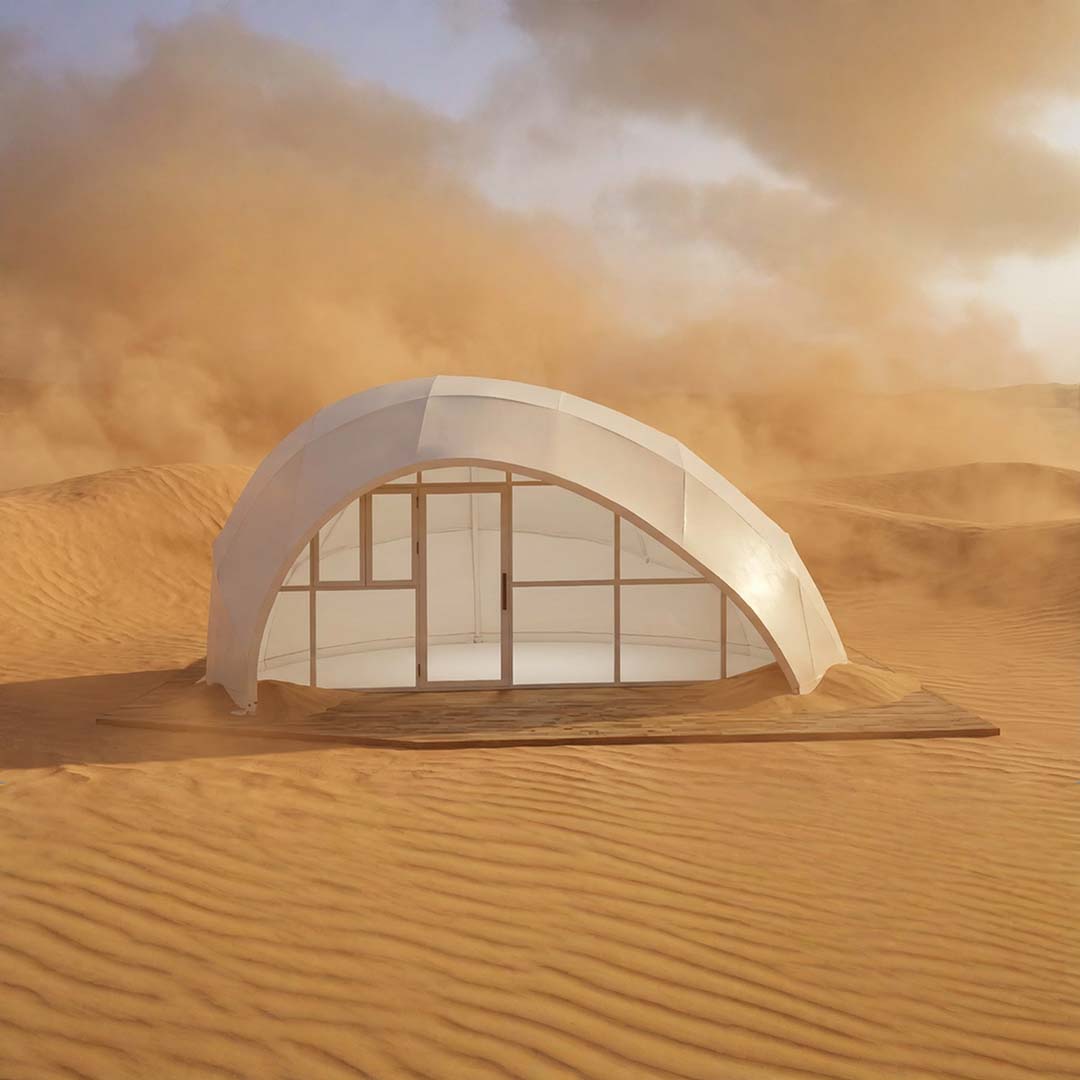 Desert sandstorm scene