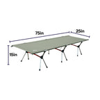 Trend Tents Best Camping Cot - Outdoor Bed with foldable detachable legs