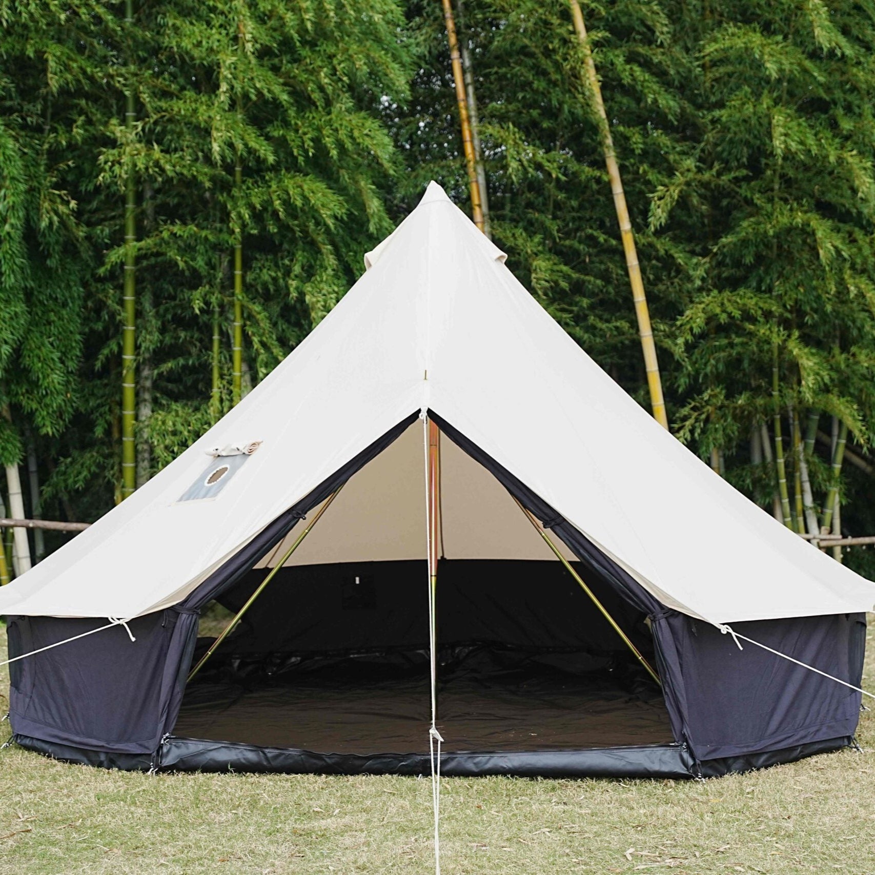 Monochrome Mirage Canvas Bell Tent - Trend Tents