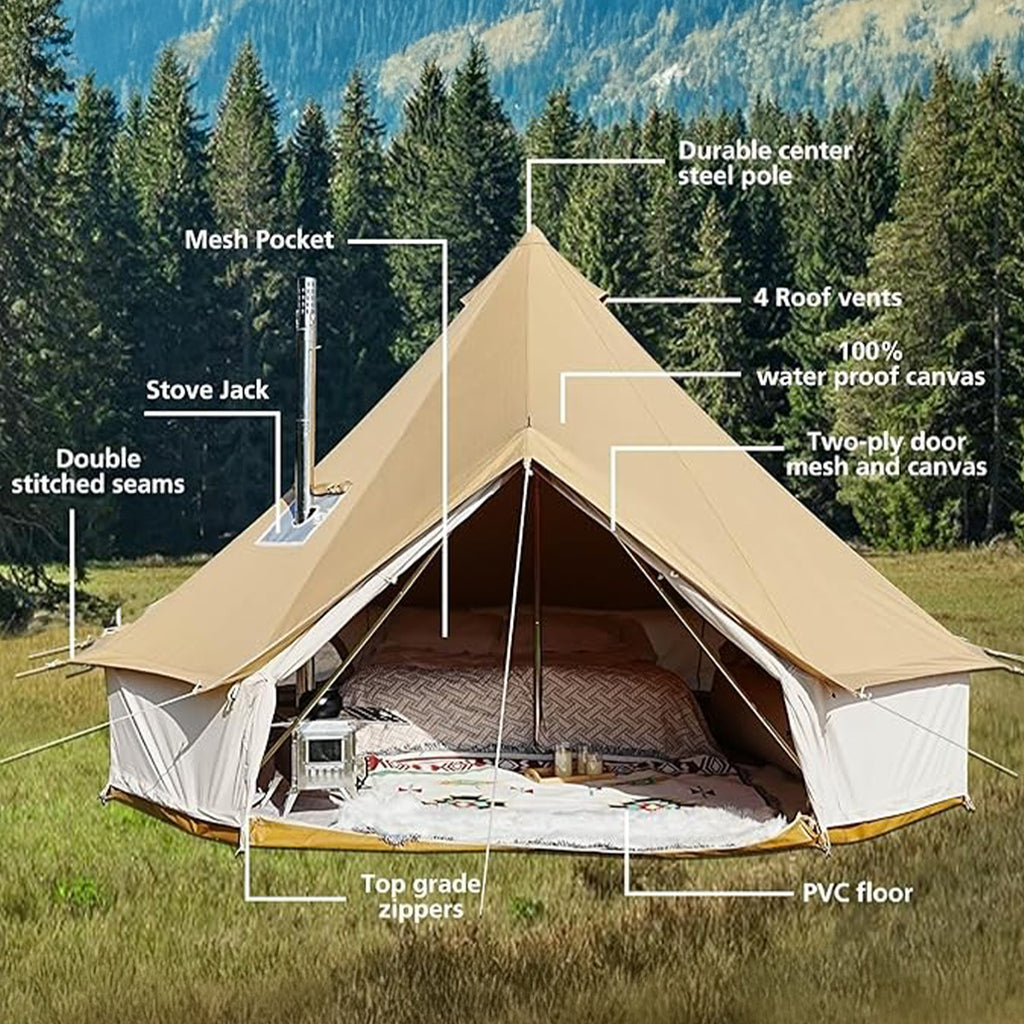 Sierra Glow Canvas Bell Tent - Trend Tents