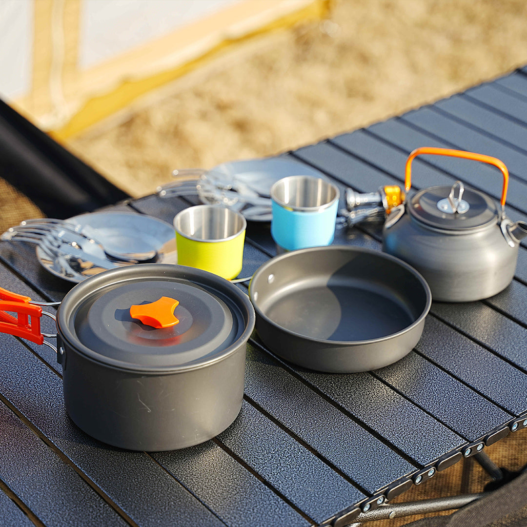 Trend Tents Best Portable fold up camping cook set with ignition stove