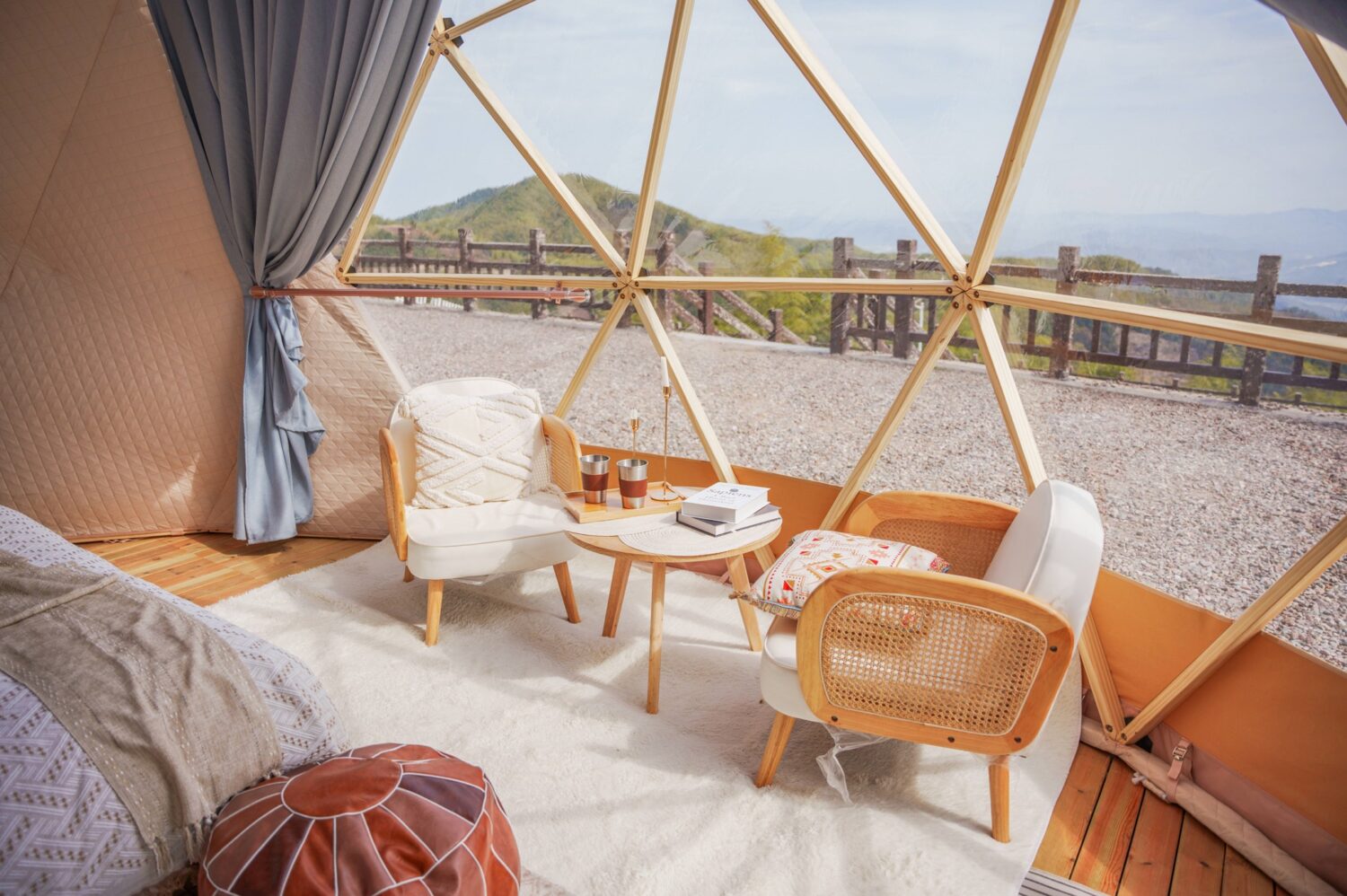 Wooden Geodesic Dome Tent