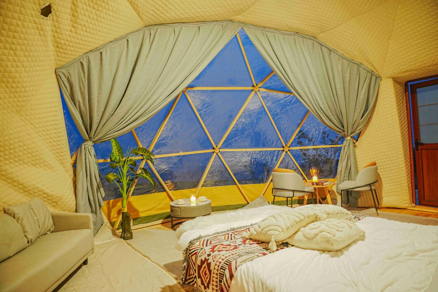 Wooden Geodesic Dome Tent