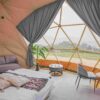 Wooden Geodesic Dome Tent