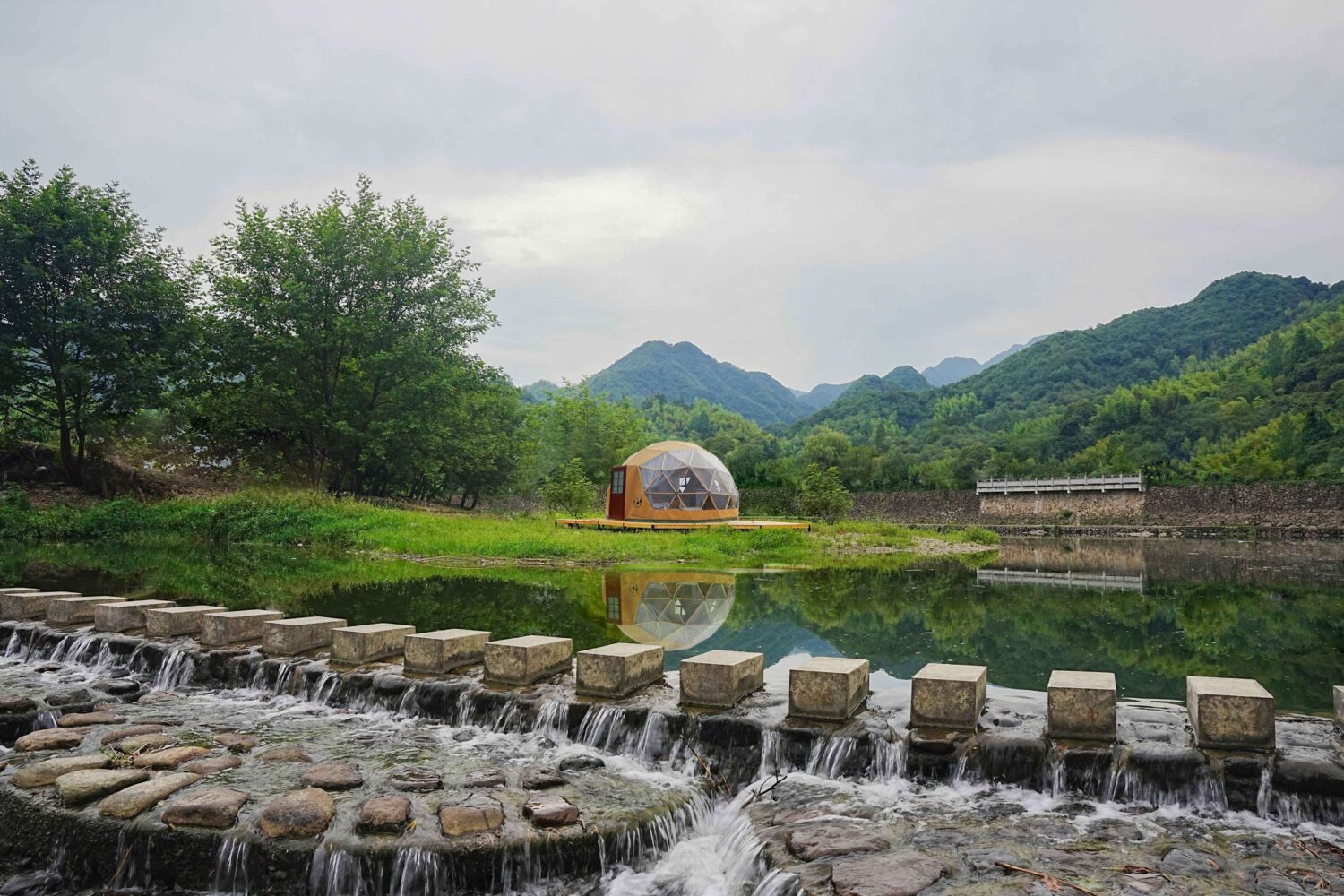 Wooden Geodesic Dome Tent