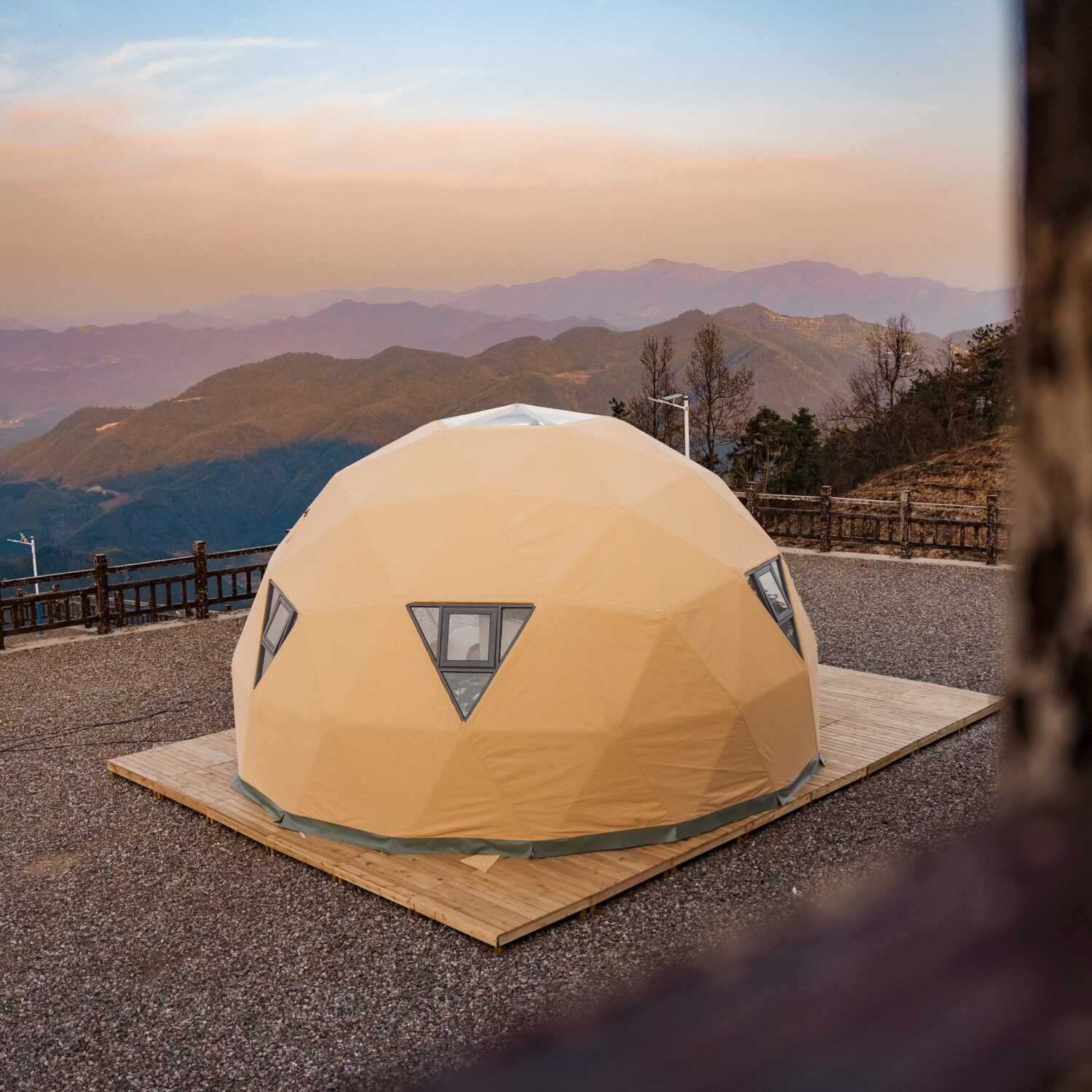 Wooden Geodesic Dome Tent