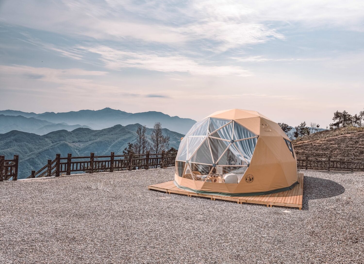 Wooden Geodesic Dome Tent