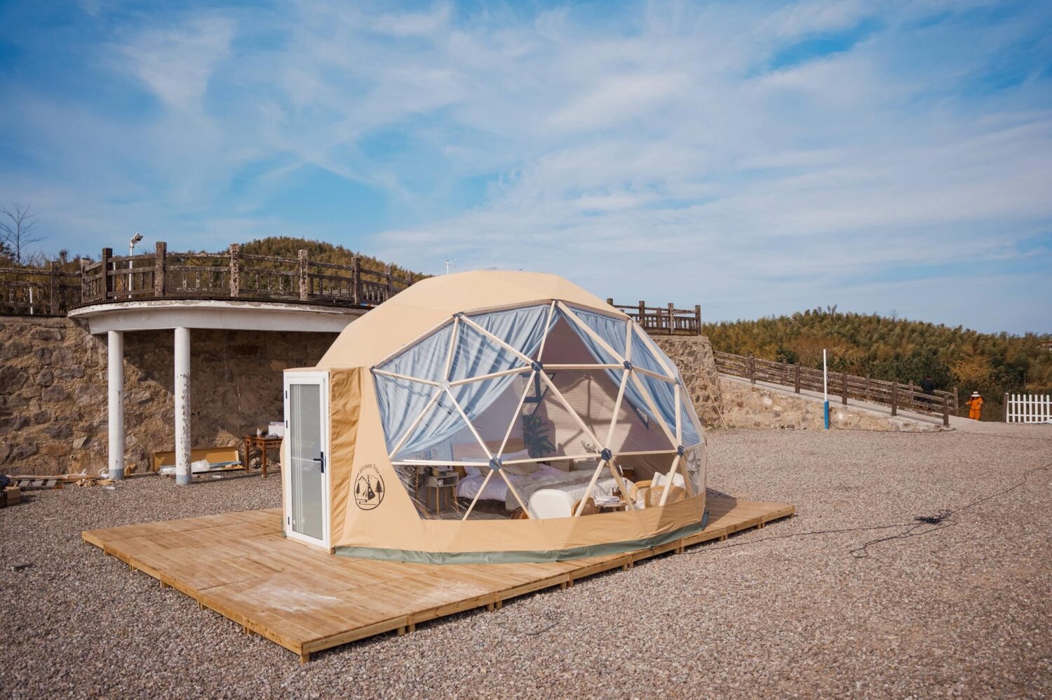 Wooden Geodesic Dome Tent